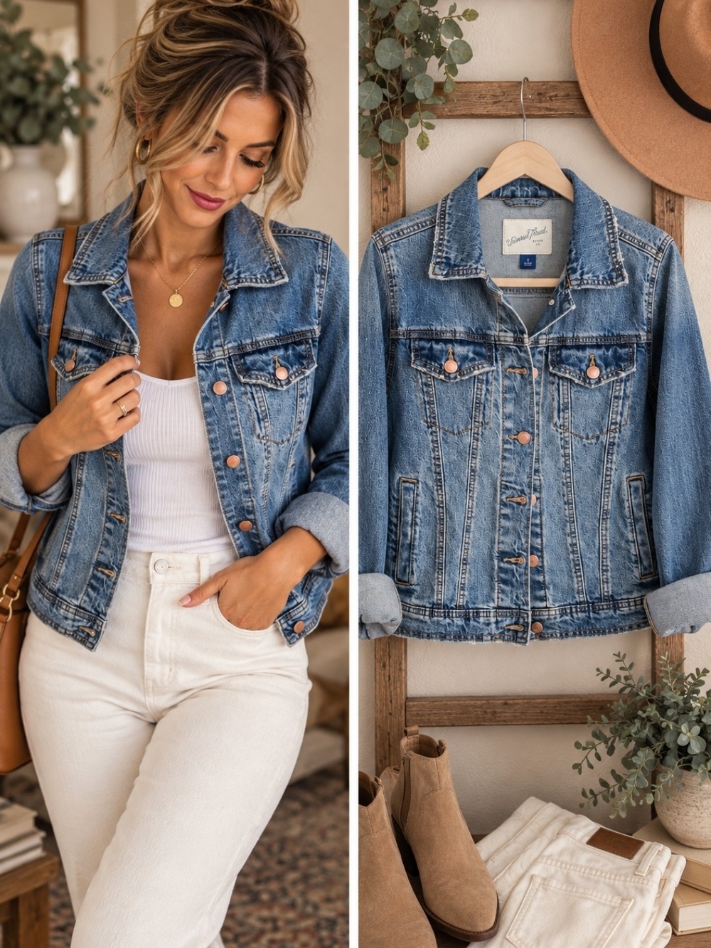 Universal Thread Denim Jacket 99% Cotton Blue Trucker Jean Jacket S Classic - Picture 2 of 7